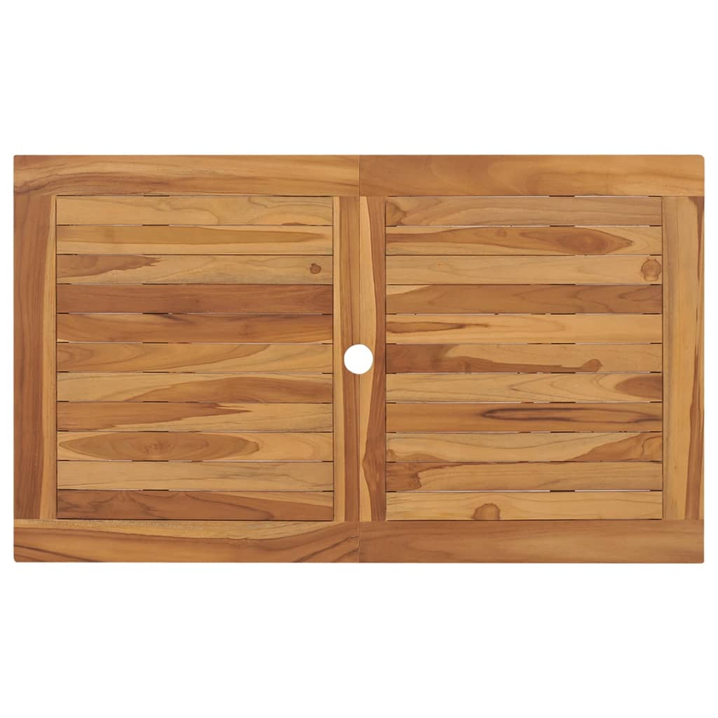 Klappbarer Gartentisch 120x70x75 cm Teak Massivholz